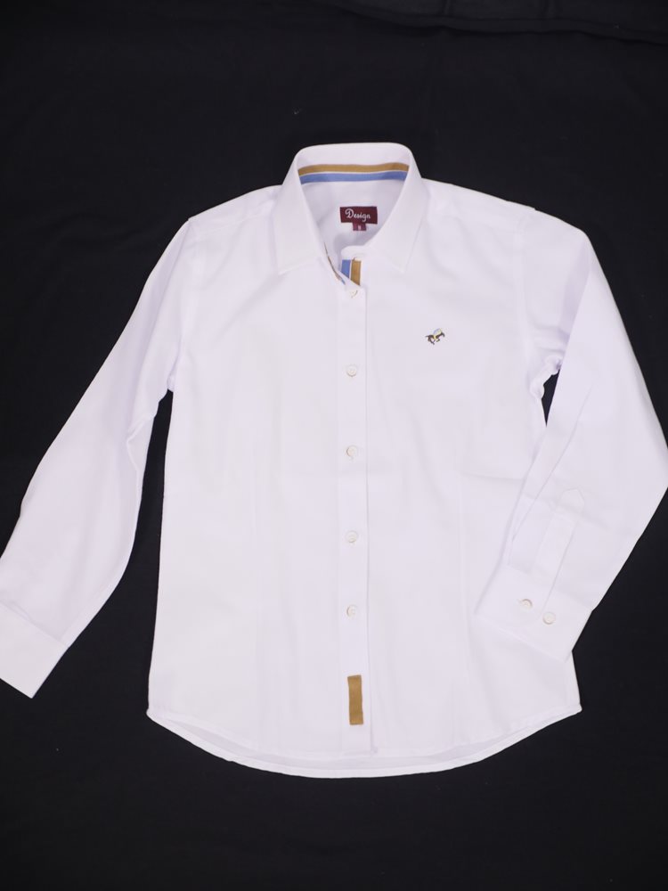 חולצה לבנה דגם פולי מידות 34-44