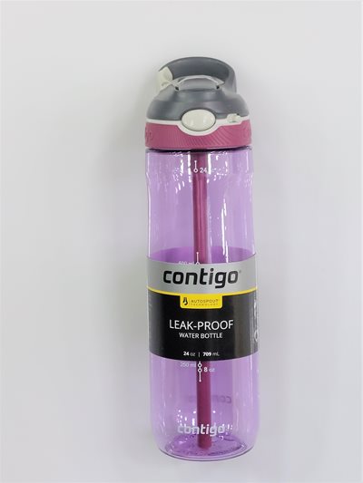 בקבוק קונטיגו עם קש בצבע סגול