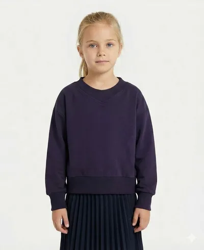 פוטר דק וחורפי של המותג ELISE בצבע כחול. מידות ילדות