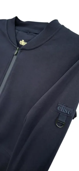 ג'קט טישרט עם רוכסן כחול / שחור ELISE דגם 2770