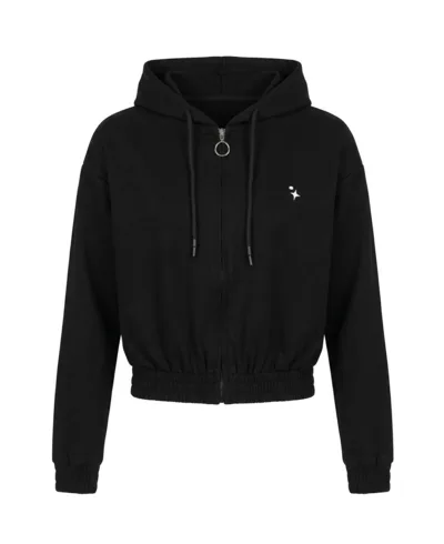 ג'קט קייצי עם רוכסן וכובע בצבע שחור ELISE דגם 2772